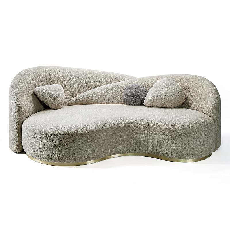 Элегантный Диван Альби Sofa Светло-бежевый Латунь в Грозном | Loft Concept 