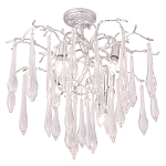 Люстра потолочная с прозрачными стеклянными подвесками в форме капель Droplet Chandelier варинант исполнения - 1 | Loft Concept в Грозном