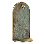 Настенный светильник зеленого цвета с бронзовой рамкой овальной формы с полкой Herbarium  варинант исполнения - 3 | Loft Concept в Грозном