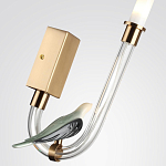 Бра с прозрачной изогнутой трубкой и декоративной фигуркой птицы Ganthea варинант исполнения - 4 | Loft Concept в Грозном