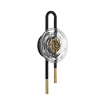 Бра черного цвета с круглым прозрачным стеклянным плафоном Virelia  варинант исполнения - 1 | Loft Concept в Грозном