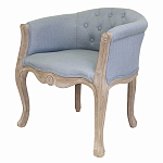 Кресло низкое в стиле прованс Louis French Armchair light blue flax варинант исполнения - 3 | Loft Concept в Грозном