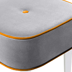 Квадратный мягкий пуф на белых ножках Winton Pouf Square варинант исполнения - 12 | Loft Concept в Грозном