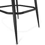 Барный стул со спинкой и подлокотниками на 4-х металлических ножках Douglas Rhombus Синий Велюр варинант исполнения - 4 | Loft Concept в Грозном