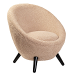 Кресло розовое с обивка из искусственного каракуля Iconic Creation варинант исполнения - 1 | Loft Concept в Грозном