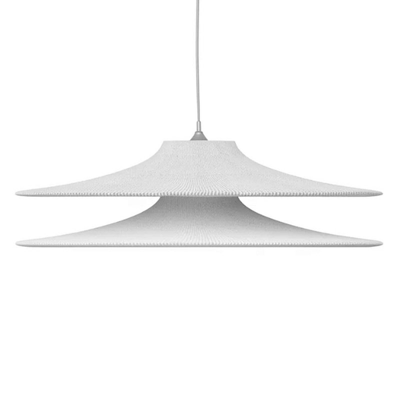 Подвесной вязаный белый светильник «Двойной Токио»  Белый в Грозном | Loft Concept 