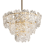 Люстра многоярусная с объемными прозрачными цветами Hanging Flowers варинант исполнения - 1 | Loft Concept в Грозном