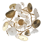 Люстра с белыми и золотистыми цветами Dahlia Flowers Lamp варинант исполнения - 4 | Loft Concept в Грозном