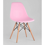 Пластиковый стул на ножках из массива бука Eames Pink варинант исполнения - 1 | Loft Concept в Грозном