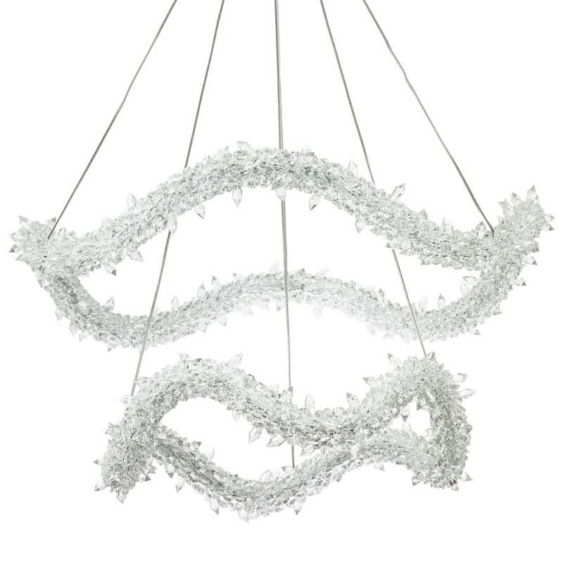 Двухъярусная кольцевая люстра с хрустальным декором Gilbertine Crystal Wavy Ring Chandelier Латунь Прозрачный Двухъярусная кольцевая люстра с хрустальным декором Gilbertine Crystal Wavy Ring Chandelier Латунь Прозрачный в Грозном | Loft Concept