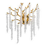 Бра золотого цвета с ветвями и хрустальными подвесками FAIRYTREE Light варинант исполнения - 1 | Loft Concept в Грозном