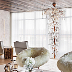 Люстра большая с прозрачными подвесками в форме капель Droplet Chandelier варинант исполнения - 1 | Loft Concept в Грозном