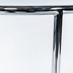 Приставной столик на серебристом основании с столешницей из стекла Noir варинант исполнения - 3 | Loft Concept в Грозном