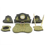 Настольный письменный набор из змеевика из 7-ми элементов Successful Leader варинант исполнения - 1 | Loft Concept в Грозном