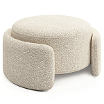Круглая Оттоманка Alice ткань букле варинант исполнения - 1 | Loft Concept в Грозном