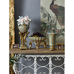 Чаша с орнаментом на бронзовых ножках в виде ангелов Eden Garden варинант исполнения - 9 | Loft Concept в Грозном