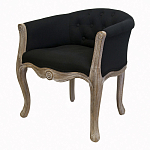 Кресло низкое в стиле прованс Louis French Armchair black flax варинант исполнения - 3 | Loft Concept в Грозном