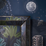 Обои ручная роспись Phuljhari Original colourway on Empire Blue dyed silk варинант исполнения - 2 | Loft Concept в Грозном