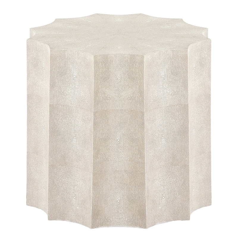 Приставной стол бежевый Stingray Skin Table кожа Бежевый Приставной стол бежевый Stingray Skin Table кожа Бежевый в Грозном | Loft Concept