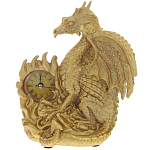 Часы в виде дракона Golden Dragon Clock варинант исполнения - 1 | Loft Concept в Грозном
