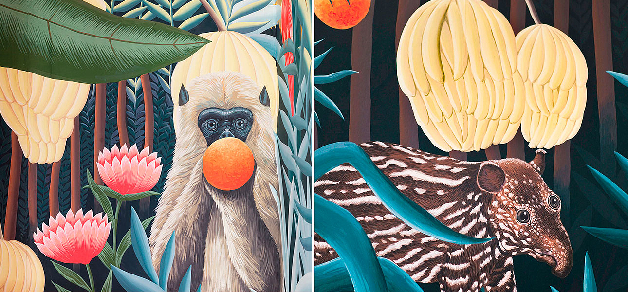 Обои ручная роспись Rousseau Rousseau on Deep Rich Gold gilded paper Обои ручная роспись Rousseau Rousseau on Deep Rich Gold gilded paper - Loft-Concept в Грозном