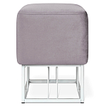 Пуф квадратный фиолетовый велюр на белом металлическом основании Celeste Purple варинант исполнения - 2 | Loft Concept в Грозном