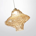 Подвесной светильник с плафоном из фактурного светло-янтарного стекла Light Ensemble варинант исполнения - 5 | Loft Concept в Грозном