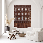 Панно Макраме коричневый цвет  варинант исполнения - 3 | Loft Concept в Грозном