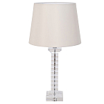 Настольная лампа с кремовым абажуром на фактурном стеклянном основании Source варинант исполнения - 1 | Loft Concept в Грозном