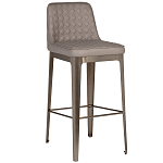 Стул барный светло-серый из экокожи Spectacular High Bar Stool варинант исполнения - 1 | Loft Concept в Грозном