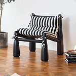 Кресло черно-белое со съемными подушками Celebrity варинант исполнения - 1 | Loft Concept в Грозном