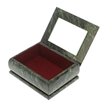Шкатулка с зеркалом из натурального камня змеевик Stone Casket варинант исполнения - 4 | Loft Concept в Грозном