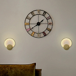 Бра в форме диска из бежевого алебастра Cryptocrystalline Stone варинант исполнения - 3 | Loft Concept в Грозном