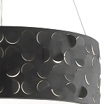 Люстра в форме цилиндра с чёрным фактурным абажуром Round Necklines варинант исполнения - 1 | Loft Concept в Грозном