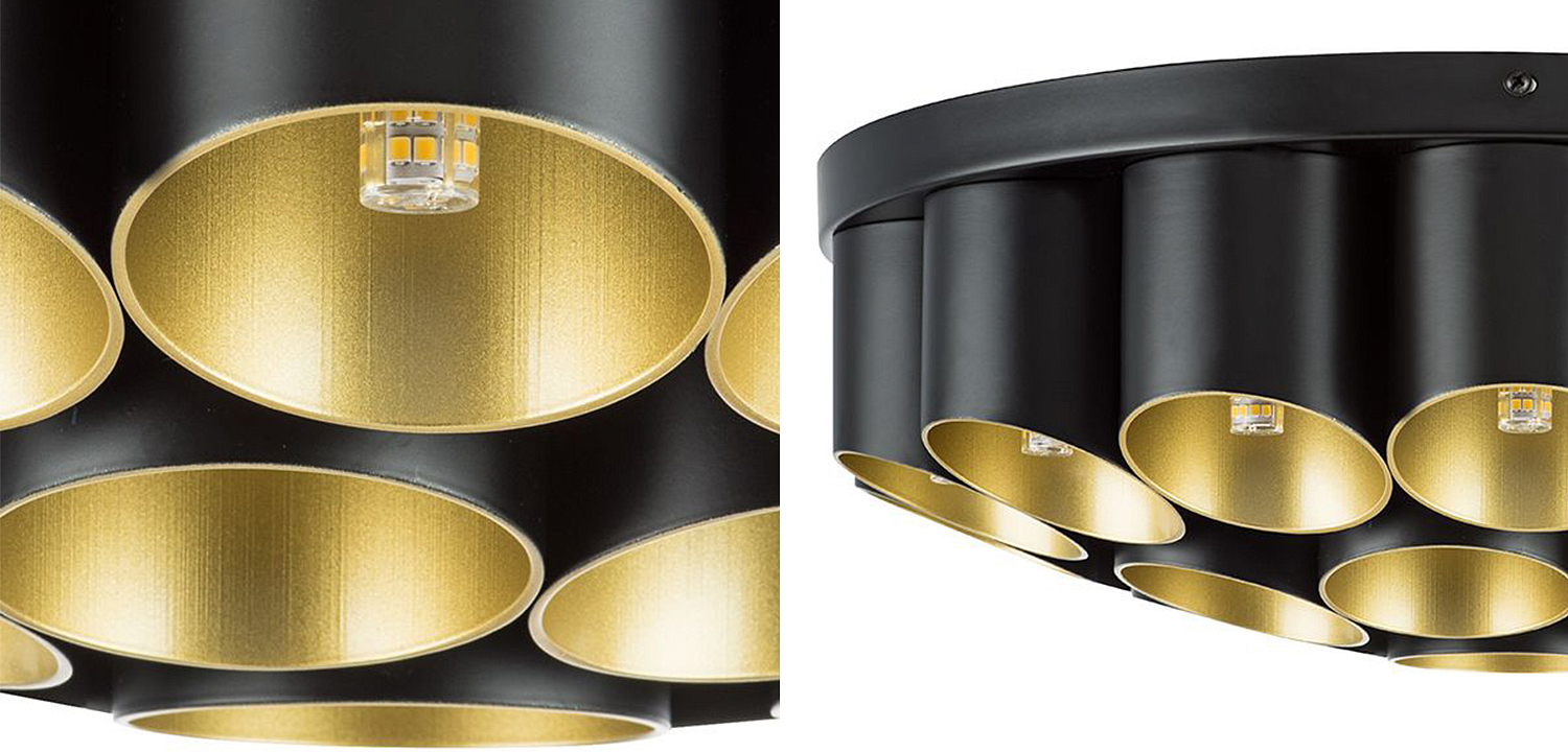 Потолочный светильник Garbi Black Pipe Organ Ceiling Lamp 22 Потолочный светильник Garbi Black Pipe Organ Ceiling Lamp 22 - Loft-Concept в Грозном