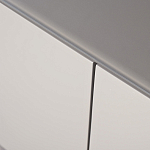 Тумба под телевизор со стеклянной столешницей и с выдвижными ящиками Minimalist Accent варинант исполнения - 3 | Loft Concept в Грозном