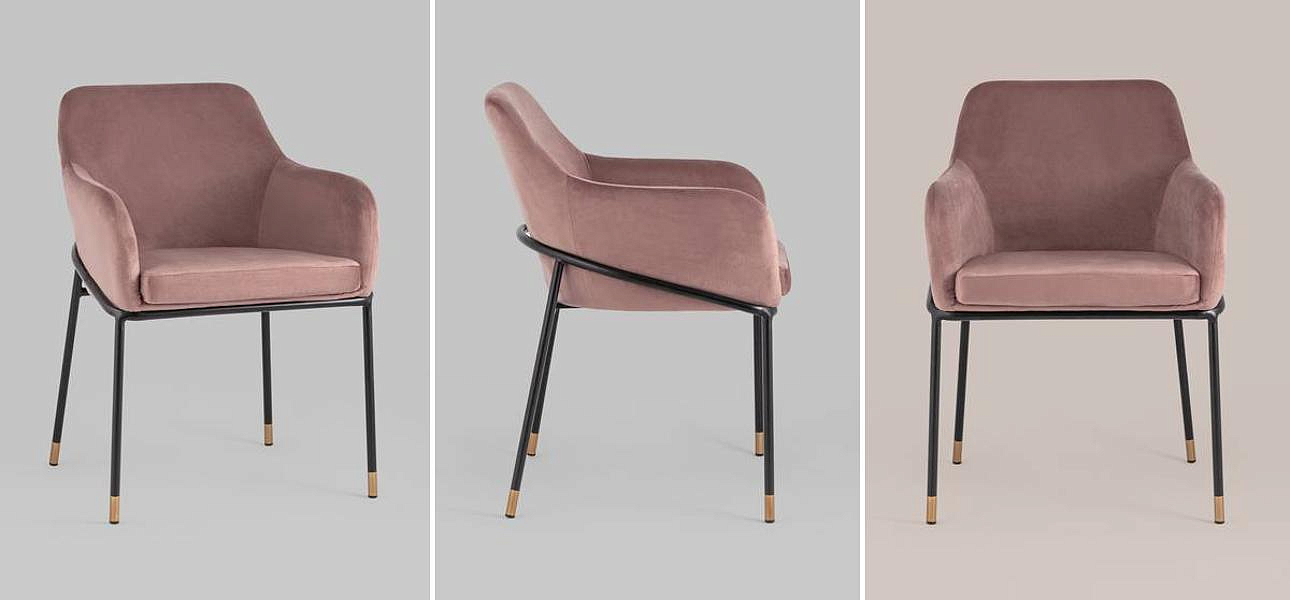 Стул Sandra Chair Пыльно-Розовый Велюр - Loft-Concept в Грозном