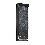Настенный фонарь уличный прямоугольный черного цвета со стеклом с пузырьками Eurofase варинант исполнения - 2 | Loft Concept в Грозном