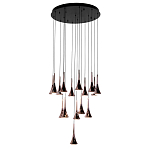 Люстра светодиодная с акриловыми конусообразными плафономи розовое золото Astra 60   варинант исполнения - 2 | Loft Concept в Грозном