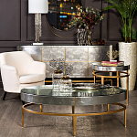 Столик журнальный серебристый с круглой столешницей Showing Refinement варинант исполнения - 3 | Loft Concept в Грозном