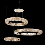 Люстра из 3-х колец с мозаичным хрустальным оформлением Sparks of Crystal варинант исполнения - 1 | Loft Concept в Грозном