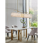 Люстра прямоугольная из фактурного стекла Chandelier Beam варинант исполнения - 4 | Loft Concept в Грозном