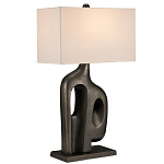 Настольная лампа с прямоугольным тканевым абажуром на фигурном каркасе Brutilist  варинант исполнения - 2 | Loft Concept в Грозном