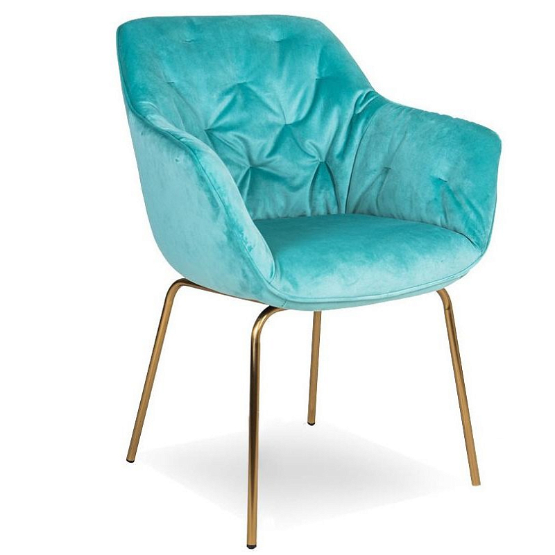 Стул Gentle Turquoise Бирюзовый Золотой Стул Gentle Turquoise Бирюзовый Золотой в Грозном | Loft Concept