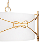 Люстра в форме цилиндра с белым тканевым абажуром Simple Knot варинант исполнения - 2 | Loft Concept в Грозном