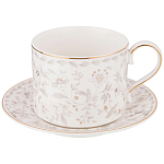 Чайный сервиз из фарфора с цветочным принтом на 6 персон 14 предметов Floral Charm варинант исполнения - 1 | Loft Concept в Грозном