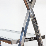 Металлический стеллаж со стеклянными полками Molecule варинант исполнения - 5 | Loft Concept в Грозном