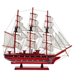 Декоративная модель деревянного красного парусника в подарочной упаковке With The low варинант исполнения - 1 | Loft Concept в Грозном