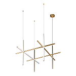 Люстра с 6-ю цилиндрическими плафонами на тонких тросах Trumpet tube варинант исполнения - 4 | Loft Concept в Грозном