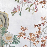 Обои ручная роспись Summer Night Blossom Original colourway on Ocean Silver gilded paper варинант исполнения - 2 | Loft Concept в Грозном